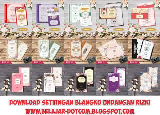 Download Settingan Blangko Undangan Rizki Kode 11 - 25 Format CorelDRAW Gratis