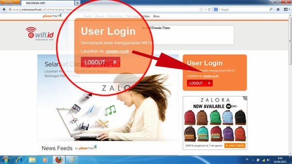 Trik Login @wifi.id Free 2014