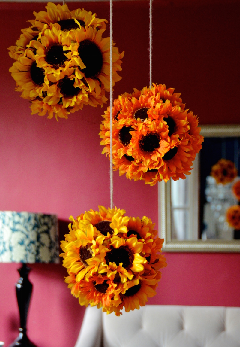  DIY  Hanging Sunflower  Pendants Sunflower  Kissing Balls 