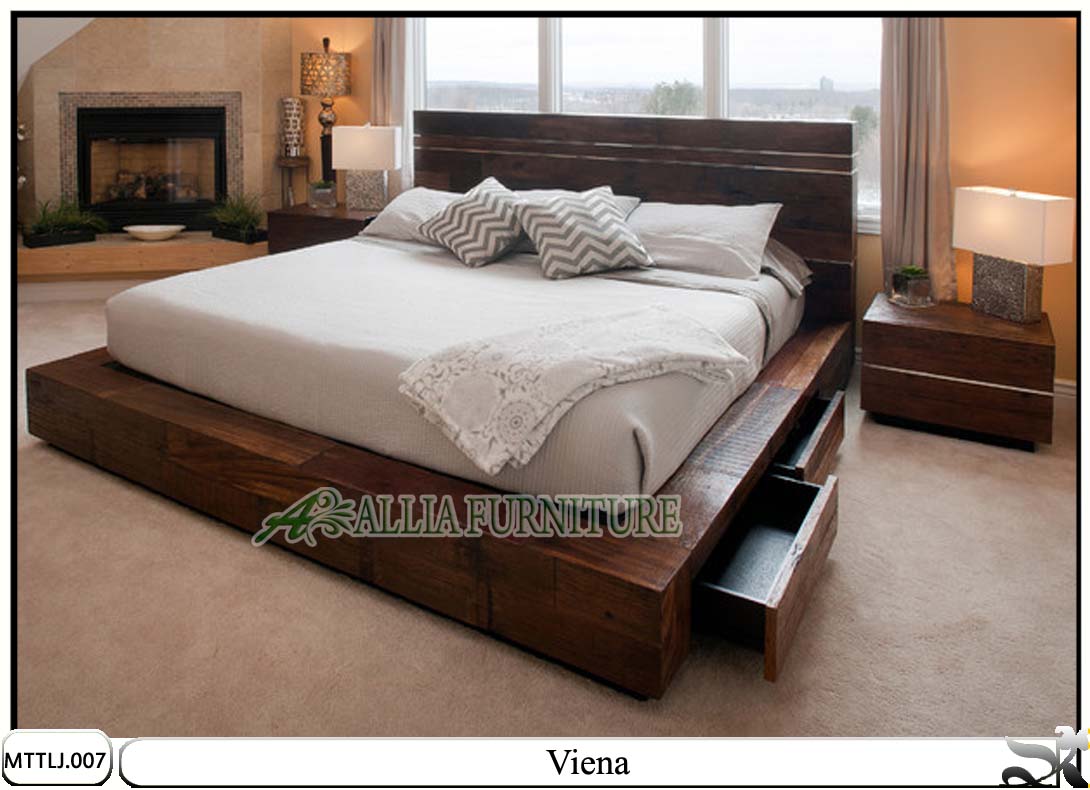 Tempat Tidur Laci Minimalis Viena Allia Furniture