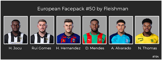 European Facepack #50 For eFootball PES 2021