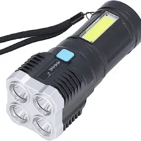 Linterna LED de Alta Potencia Recargable, 4 Modos y Carga USB, Ideal Camping y Emergencias en FENIXCOR Linterna LED de Alta Potencia Recargable, 4 Modos y Carga USB, Ideal Camping y Emergencias en FENIXCOR