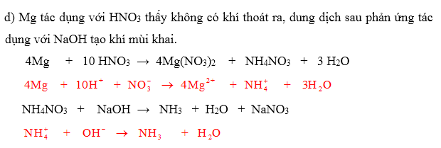 phương trình phân tử và ion thu gọn