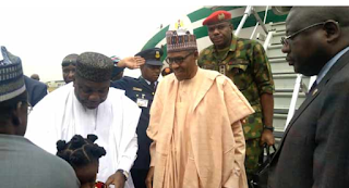 Buhari Arrived Enugu State To Flag Off Presidential Campaign 