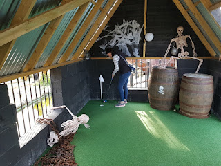 The Smuggler's Jail hole on the Smugglers Bay Adventure Golf course at Stonham Barns