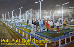 A Putt-Putt advertising / free game postcard from Cape Town, South Africa