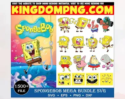 Top 12+ Spongebob PNG SVG DXF EPS Digital Download