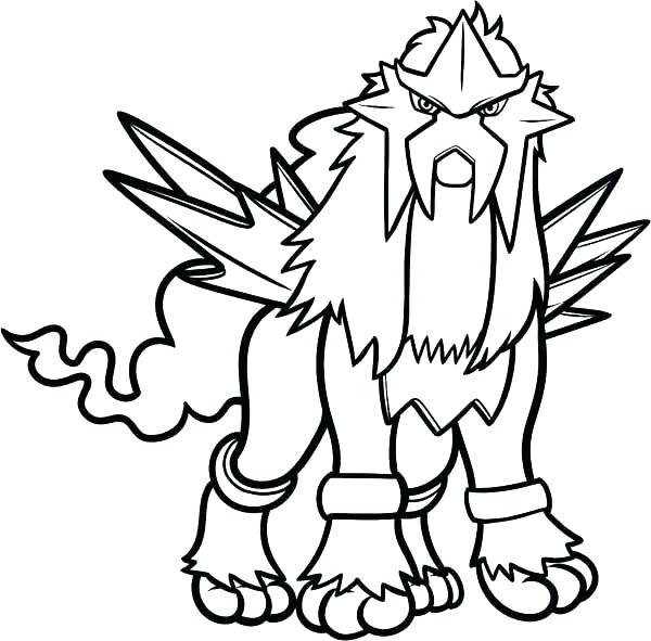 The Mighty Entei  Coloring  Play Free Coloring  Game Online