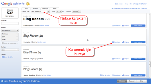 Google Web Fonts