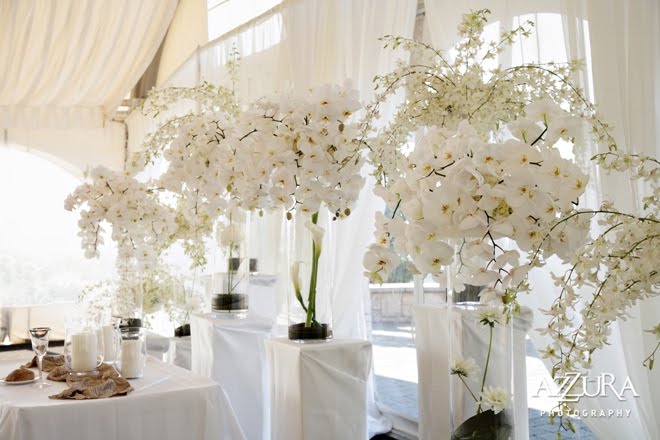 white orchid wedding centerpieces