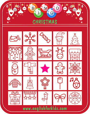 Free Christmas bingo worksheets