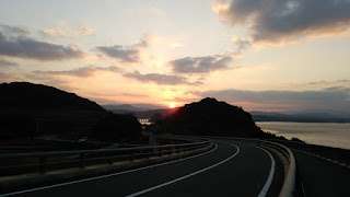 ７時３４分角島潮騒橋から