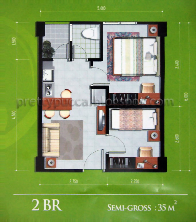 Desain Denah Kamar Apartemen