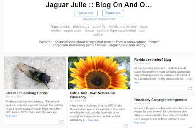 Blogarama Page of Jaguar Julie Stolen Blog Posts