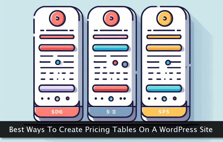 An illustration of pricing tables