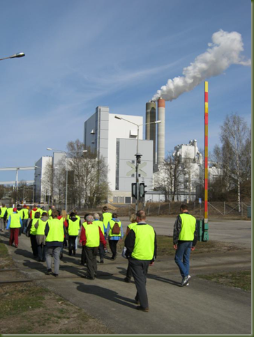 Saimaan metsänomistajat tutustuivat Kaukaan Voima Oy:n biovoimalaitokseen Lappeenrannassa.