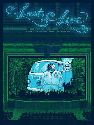 Damon, Carlton and a Polar Bear Lost Screen Prints - Lost Live #3 Hurley by Kevin Tong