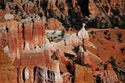 hoodoos in the canyon, including Thor's Hammer