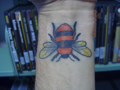 Colorful Bee Tattoo