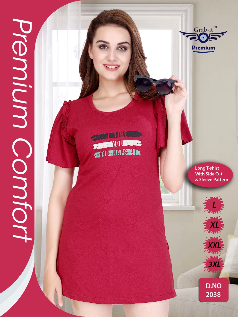 Vol 2038 Grab It Women Long Tshirt Manufacturer Wholesaler