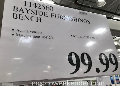 Deal for the Bayside Furnishings Bench at Costco
