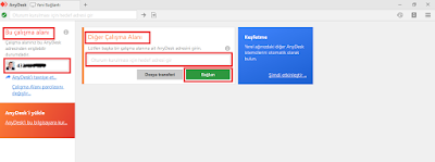 AnyDesk Çalışma Alanı