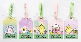Sunny Studio Stamps: A Good Egg and Traditional Tag Topper Easter Gift Tags by Amy Yang