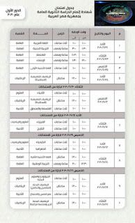 الثانوية العامة|جدول امتحانات الثانوية العامة و الاجرائات الاحترازيه.