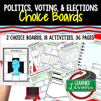 Civics Activities Civics Lessons Civics Choice Boards