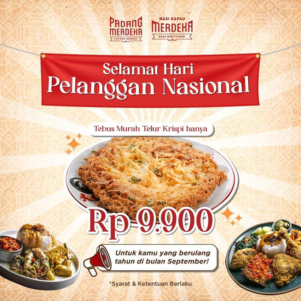 Promo Padang Merdeka Tebus Murah Telur Krispy hanya Rp. 9.900