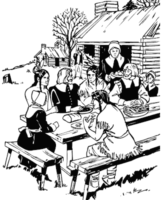 Thanksgiving Feast Coloring Pages