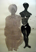women in black 2007. chinese ink on paper. Posted by shayma aziz at 19:27