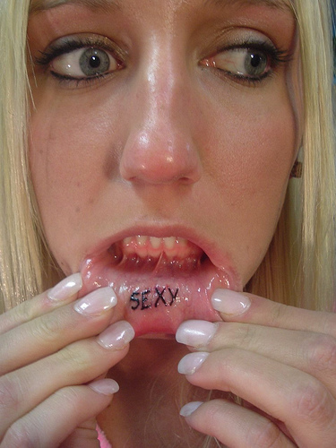 Lip Tattoo Ideas Collection Crazy Internal Lips Tattoo Seems that these