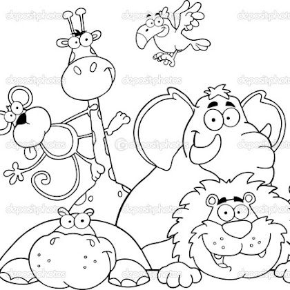 Unique Realistic Jungle Animals Coloring Pages Design