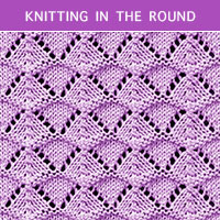 Eyelet Lace 68 -Knitting in the round
