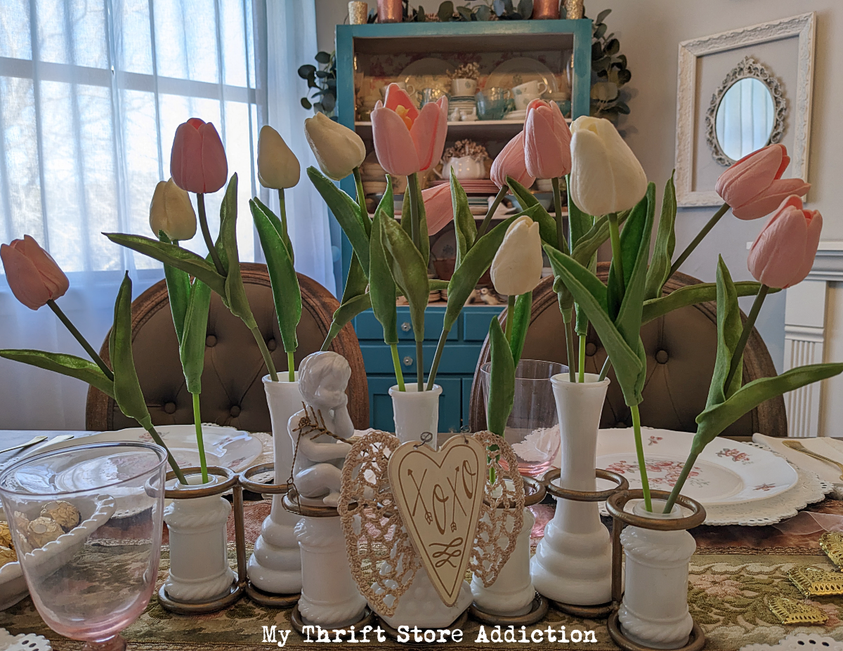 French Valentine's Day tablescape