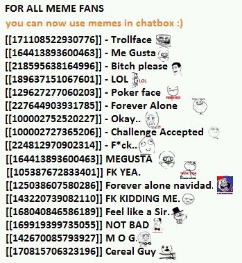 Chat Memes Codes - roblox promo codes robux hacks home facebook