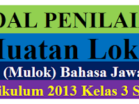 Soal Penilaian K2013 Mulok Bahasa Jawa Kelas 3 SD/MI