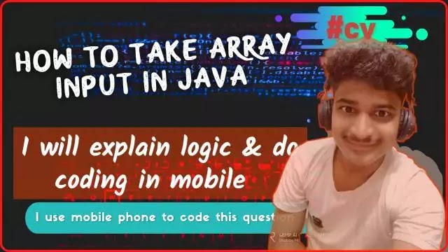 Array input in java in 2021 | codeYourslf - coding in mobile