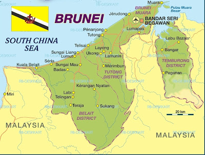 Mapa de Brunei Mapa Región