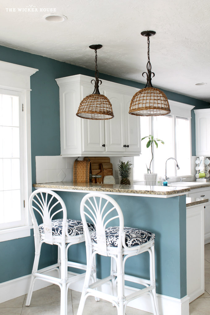 My Fresh New Blue Kitchen Reveal - The Wicker House