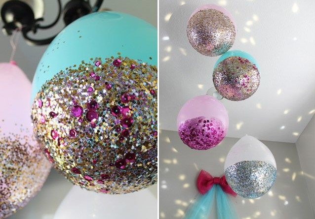 dekorasi balon ultah dengan glitter terbaru