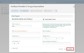 Entry Formulir A01 PADAMU NEGERI