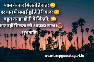 Good night photo shayari