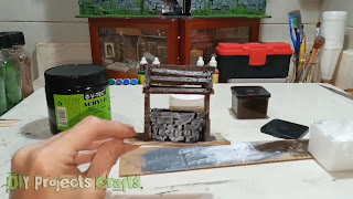 Miniature Water well for Diorama or Table Top