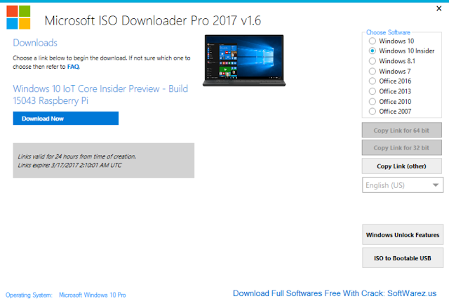 Microsoft ISO Downloader Pro 2017 v1.6 Free Download