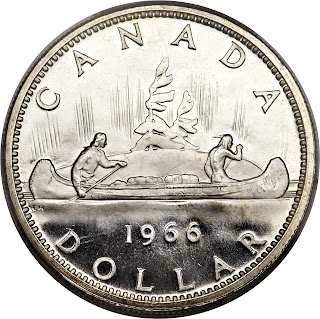 Canadian Silver Coins, Canadian Voyageur Dollar 1966