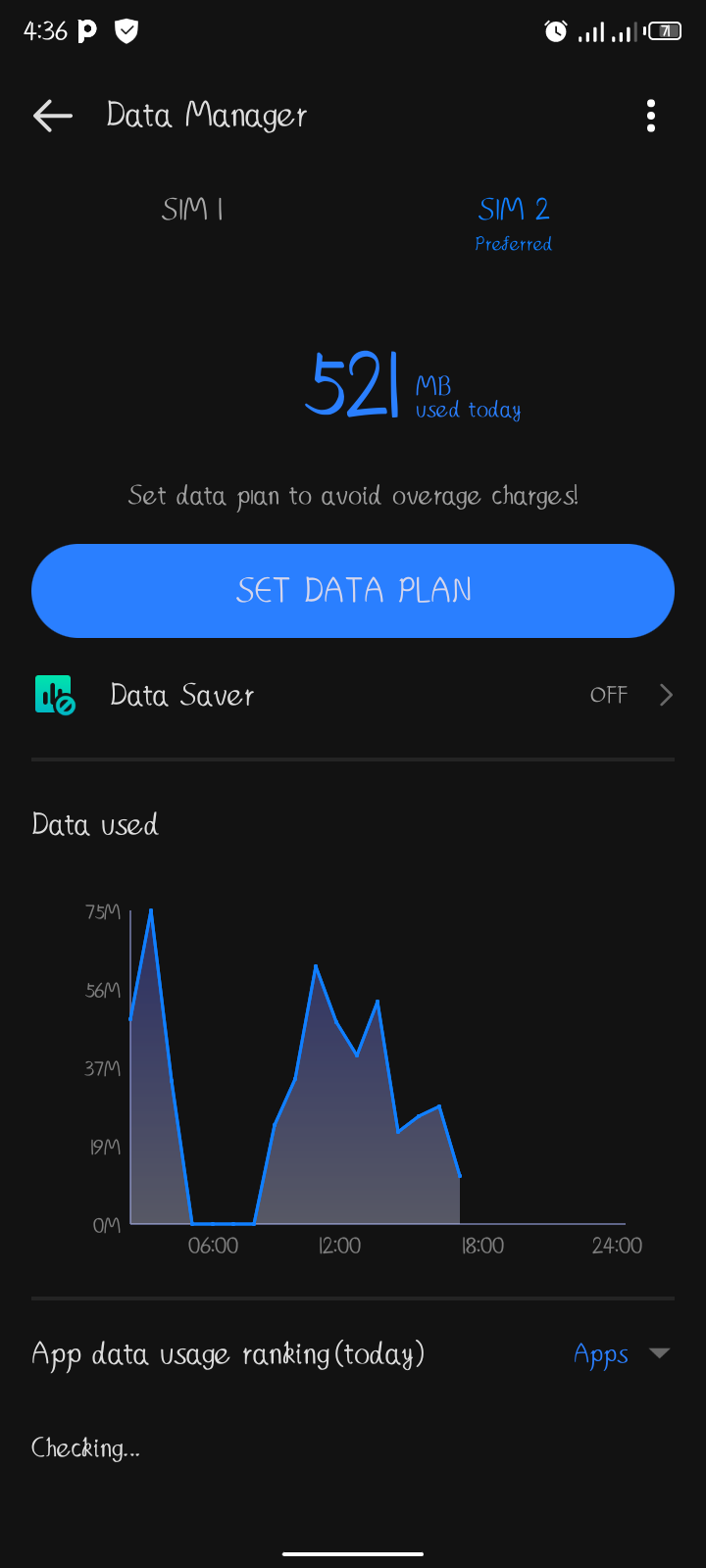 Data saver screenshot