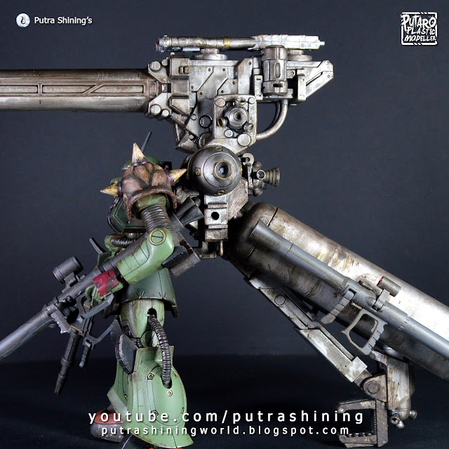 HG Zaku II + Big Gun (Gundam Thunderbolt) Customize Build by Putra Shining
