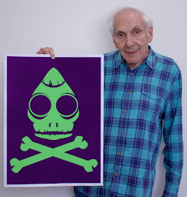 Designer Con 2017 Exclusive Sleestak Flocked Black Light Screen Print by Marty Krofft